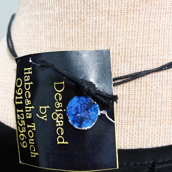 Handmade African white quartz bronze neckl… - Picture 6 of 8